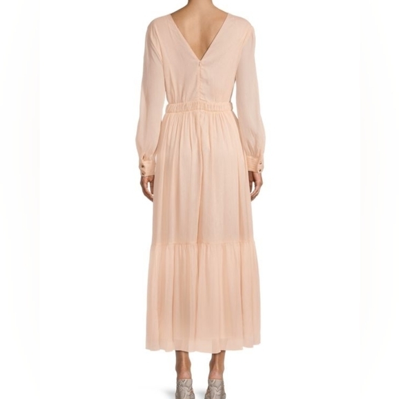 NWOT SANDRO Shimmer Long Sleeve Long Dress size 42 - Picture 4 of 7